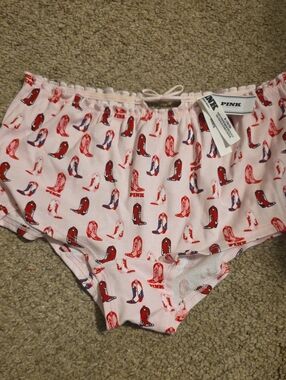 Victoria's Secret PINK Light Pink Cowboy Boot Print Shorts